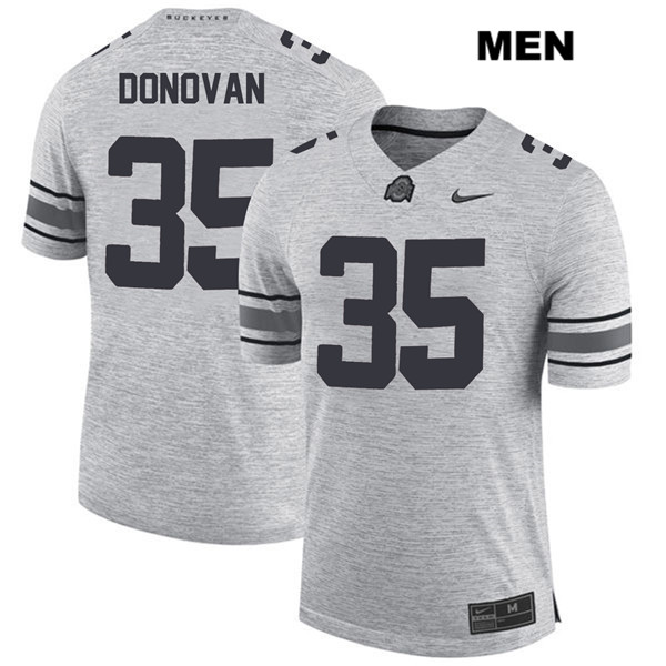 Ohio State Buckeyes Men's Luke Donovan #35 Gray Authentic Nike College NCAA Stitched Football Jersey SE19G27PC